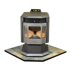 ComfortBilt Corner Hearth Pad - Natural Silver Slate
