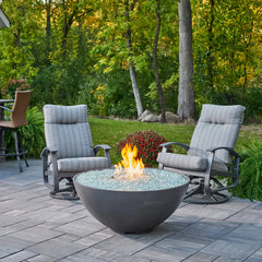 Outdoor Greatroom Company 42-inch Midnight Mist Cove Edge Round Gas Fire Pit Bowl - Pristine Home & Wellness