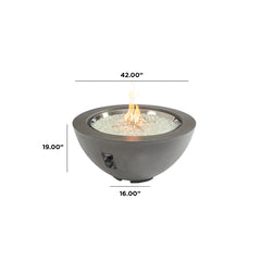 Outdoor Greatroom Company 42-inch Midnight Mist Cove Round Gas Fire Pit Bowl - Pristine Home & Wellness