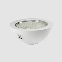 Outdoor Greatroom Company 42-inch White Cove Round Gas Fire Pit Bowl - Pristine Home & Wellness