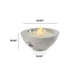 Outdoor Greatroom Company 42-inch Natural Gray Cove Round Gas Fire Pit Bowl - Pristine Home & Wellness