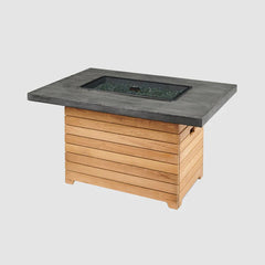 Outdoor Greatroom Company Darien Rectangular Gas Fire Pit Table with Everblend Top - Pristine Home & Wellness