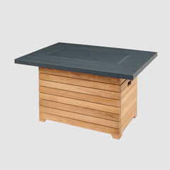 Outdoor Greatroom Company Darien Rectangular Gas Fire Pit Table with Aluminum Top - Pristine Home & Wellness