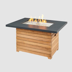 Outdoor Greatroom Company Darien Rectangular Gas Fire Pit Table with Aluminum Top - Pristine Home & Wellness