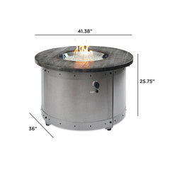 Outdoor Greatroom Company Edison Round Gas Fire Pit Table - Pristine Home & Wellness