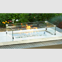Outdoor Greatroom Company 12" x 24" Rectangular Glass Wind Guard - Pristine Home & Wellness