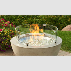 Outdoor Greatroom Company 30-inch Round Glass Wind Guard - Pristine Home & Wellness