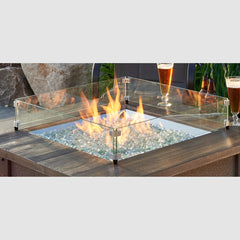 Outdoor Greatroom Company 16" x 16" Square Glass Wind Guard - Pristine Home & Wellness