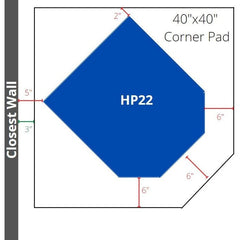 ComfortBilt Corner Hearth Pad - Mill Black