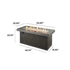 Outdoor Greatroom Company Gray Key Largo Linear Gas Fire Pit Table - Pristine Home & Wellness