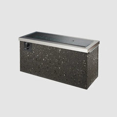 Outdoor Greatroom Company Stainless Steel Key Largo Linear Gas Fire Pit Table with Direct Spark Ignition - Natural Gas - Pristine Home & Wellness