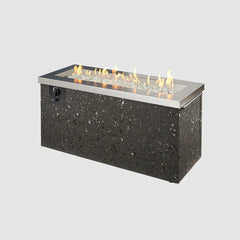 Outdoor Greatroom Company Stainless Steel Key Largo Linear Gas Fire Pit Table with Direct Spark Ignition - Natural Gas - Pristine Home & Wellness