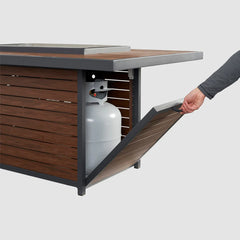 Outdoor Greatroom Company Kenwood Rectangular Chat Height Gas Fire Pit Table - Pristine Home & Wellness