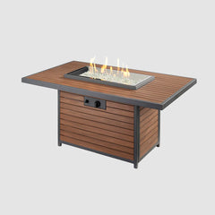 Outdoor Greatroom Company Kenwood Rectangular Chat Height Gas Fire Pit Table - Pristine Home & Wellness