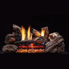 Monessen 30" Burncrete Hybrid 8 pc Moxie Log Set for use with Glow Getter 24" burner - Pristine Home & Wellness
