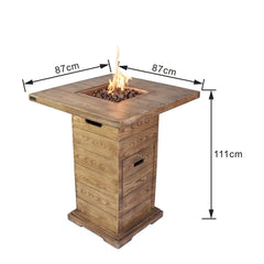 Elementi Rova Fire Pit Bar Table - Propane Fuel - Pristine Home & Wellness