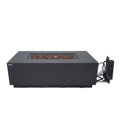 Elementi Andes Fire Pit Table with Internal Propane Tank Holder- Propane Fuel - Pristine Home & Wellness