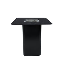 Elementi Plus Bulgaria Black Koln Porcelain Fire Pit Bar Table - Propane Fuel - Pristine Home & Wellness