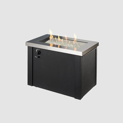 Outdoor Greatroom Company Stainless Steel Providence Rectangular Gas Fire Pit Table - Pristine Home & Wellness