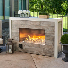 Outdoor Greatroom Company 40-inch Linear Ready-to-Finish Single-Sided Gas Outdoor Fireplace with Direct Spark Ignition - Propane Gas - Pristine Home & Wellness