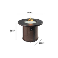 Outdoor Greatroom Company Brown Stonefire Round Gas Fire Pit Table - Pristine Home & Wellness