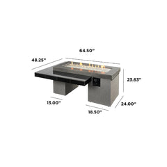 Outdoor Greatroom Company Black Uptown Linear Gas Fire Pit Table - Pristine Home & Wellness