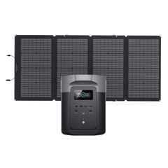 EcoFlow Delta 2 Max Portable Power Station + Foldable 220W Bifacial Solar Panel Bundle - Pristine Home & Wellness