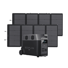 EcoFlow Delta Pro Portable Power Station + 2 Foldable 220W Bifacial Solar Panels Bundle - Pristine Home & Wellness