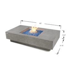 Elementi Plus Light Gray Monte Carlo Fire Pit Table - Pristine Home & Wellness