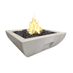 American Fyre Designs 36-inch Bordeaux Square Concrete Gas Fire Bowl - Pristine Home & Wellness