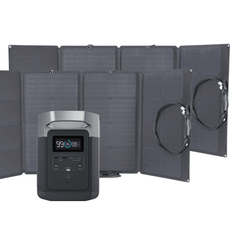 EcoFlow Delta 1300 Portable Power Station + 2 Foldable 160W Solar Panel Bundle