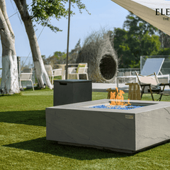Elementi Plus Space Gray Capertee Sandstone Fire Pit Table - Pristine Home & Wellness