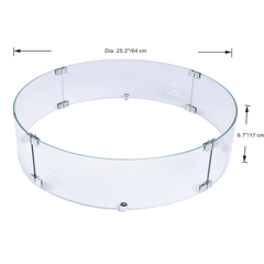Elementi Plus Round Fire Pit Wind Screen - Pristine Home & Wellness