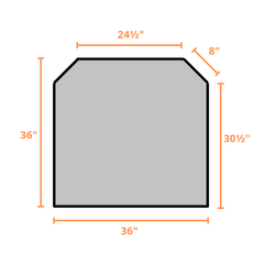 ComfortBilt Flatwall Hearth Pad - Pewter