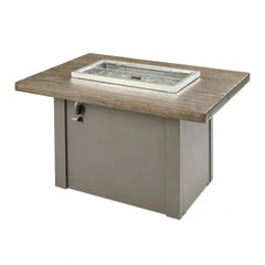 Outdoor Greatroom Company Driftwood Havenwood Rectangular Gas Fire Pit Table with Gray Base - Pristine Home & Wellness