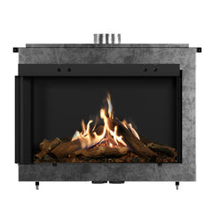 Faber MatriX Firebox, Natural Gas, Left-facing, Two-sided, 41" X 26"