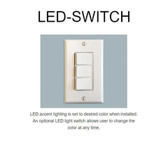 Majestic 3 Toggle Wall Switch for Multi-Color Selection - LED-SWITCH - Pristine Home & Wellness