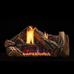 Monessen 24" Burncrete Hybrid 7 pc Dynamo Log Set for use with Glow Getter 24 inch burner - Pristine Home & Wellness