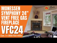 Monessen Symphony 24" Vent Free Fireplace System Millivolt Control NG, Traditional Style