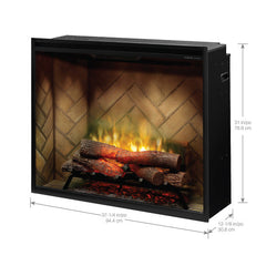 Dimplex Revillusion® 36" Portrait Built-In Firebox, Herringbone