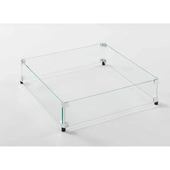 American Fyre Designs 8210-WG - Large Square Glass Wind Guard For Firetable - Pristine Home & Wellness