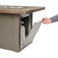 Outdoor Greatroom Company Driftwood Havenwood Rectangular Gas Fire Pit Table with Gray Base - Pristine Home & Wellness