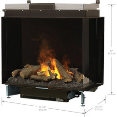 Faber e-MatriX Electric Firebox, Right-facing, Two-sided, 32"X26"
