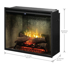 Dimplex Revillusion® 30" Built-In Electric Firebox/Fireplace Insert, Weathered Concrete Gray