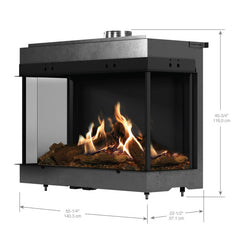 Faber MatriX Firebox, Natural Gas, Three-sided, Bay, 41" X 26"