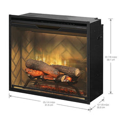 Dimplex Revillusion® 24" Built-In Electric Firebox/Fireplace Insert, Herringbone