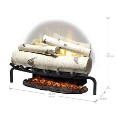 Dimplex Revillusion® 25" Plug-In Birch Log Set w/ Ash Mat